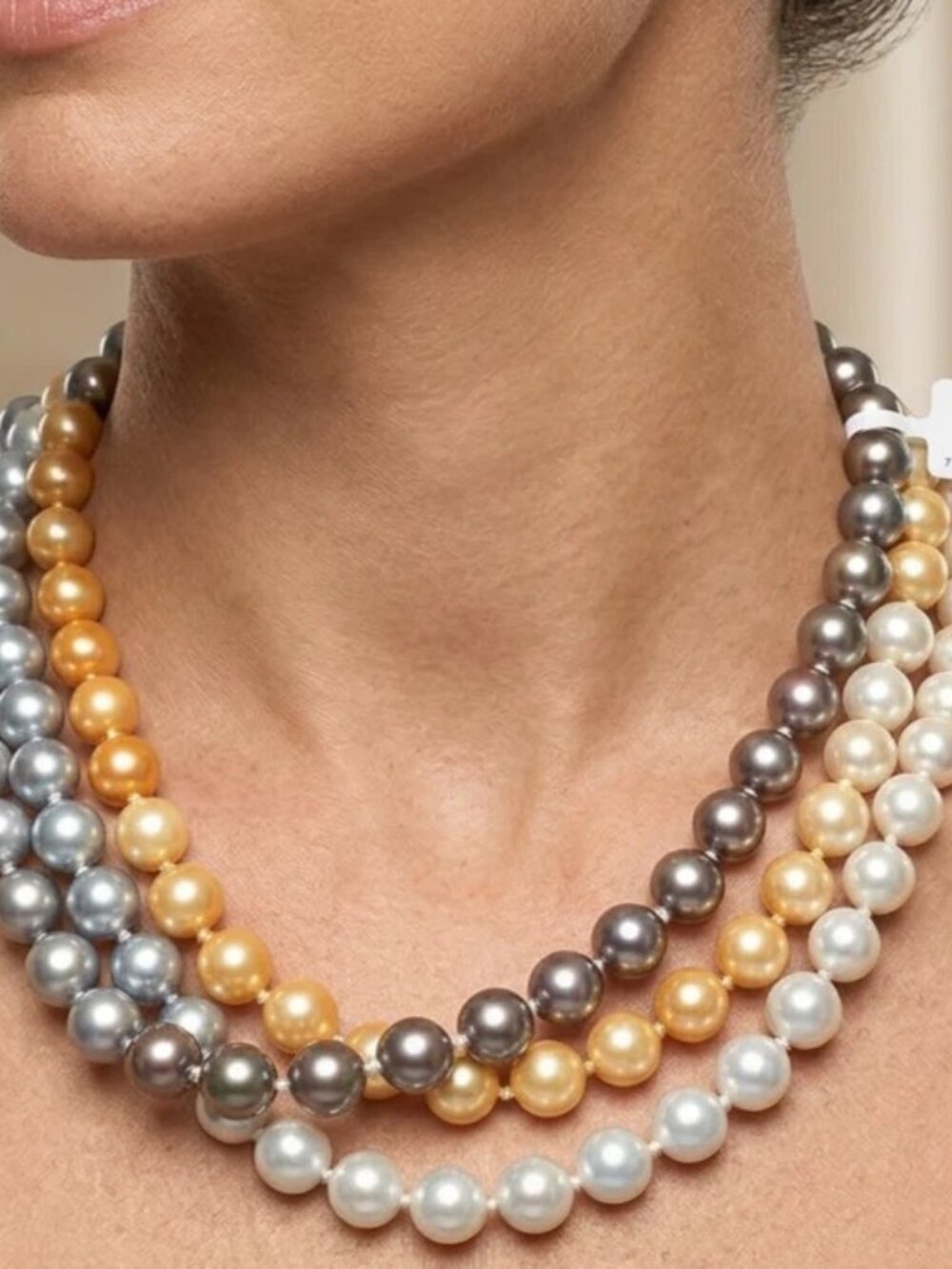 Genuine JOIA De Majorca South Seas Hues 8 mm Pearl Necklace 45” NWT, MSRP $595